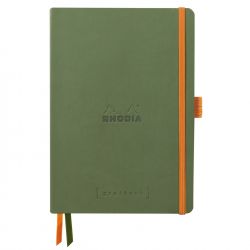 Caiet Personalizabil pentru Organizare A5 Rhodia Rhodiarama Softcover Goalbook Sage - Ivory Dot Grid 5 mm - 240 pagini 90 g/mp - 117804C