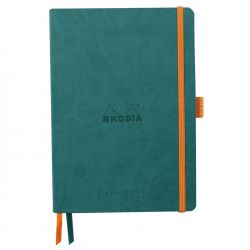 Caiet Personalizabil pentru Organizare A5 Rhodia Rhodiarama Softcover Goalbook Peacock - Ivory Dot Grid 5 mm - 240 pagini 90 g/mp - 117806C