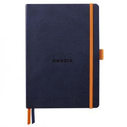 Caiet Personalizabil pentru Organizare A5 Rhodia Rhodiarama Softcover Goalbook Midnight - Ivory Dot Grid 5 mm - 240 pagini 90 g/mp - 117808C