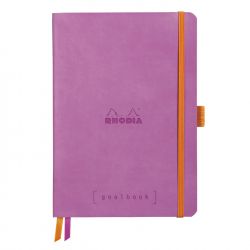 Caiet Personalizabil pentru Organizare A5 Rhodia Rhodiarama Softcover Goalbook Lilac - Ivory Dot Grid 5 mm - 240 pagini 90 g/mp - 117751C