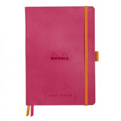 Caiet Personalizabil pentru Organizare A5 Rhodia Rhodiarama Softcover Goalbook Raspberry - Ivory Dot Grid 5 mm - 240 pagini 90 g/mp - 117752C