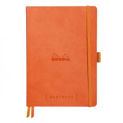 Caiet Personalizabil pentru Organizare A5 Rhodia Rhodiarama Softcover Goalbook Tangerin - Ivory Dot Grid 5 mm - 240 pagini 90 g/mp - 117754C