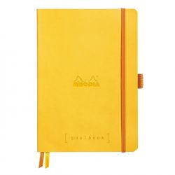 Caiet Personalizabil pentru Organizare A5 Rhodia Rhodiarama Softcover Goalbook Daffodil Yellow - Ivory Dot Grid 5 mm - 240 pagini 90 g/mp - 117756C