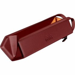 Etui Combo cu fermoar Rhodia Rhodiarama Zippered Hard Case Pencil Box Burgundy