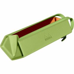 Etui Combo cu fermoar Rhodia Rhodiarama Zippered Hard Case Pencil Box Anise Green