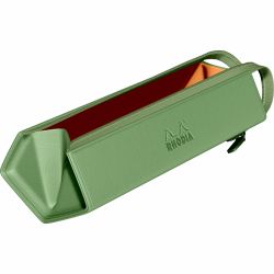 Etui Combo cu fermoar Rhodia Rhodiarama Zippered Hard Case Pencil Box Sage
