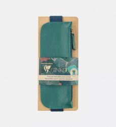 Etui Piele Multifunctional Reversibil cu Elastic pentru Agenda A5 Clairefontaine Ginkgo Peacock