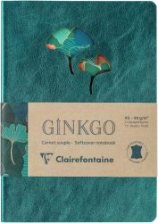 Caiet A5 Clairefontaine Ginkco Softcover Cutout Peacock - Ivory Lined 8 mm - 144 pagini 90 g/mp