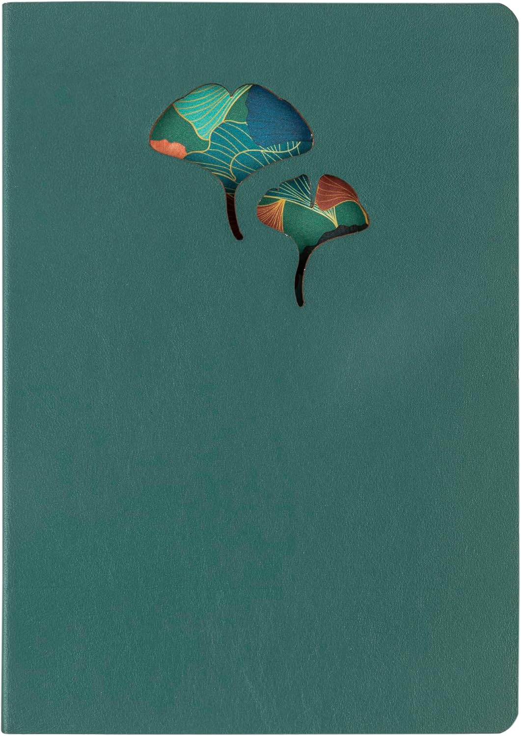 Imagine Produs Caiet A5 Clairefontaine Ginkgo Softcover Cutout Pine Green - Ivory Lined 8 mm - 144 pagini 90 g mp