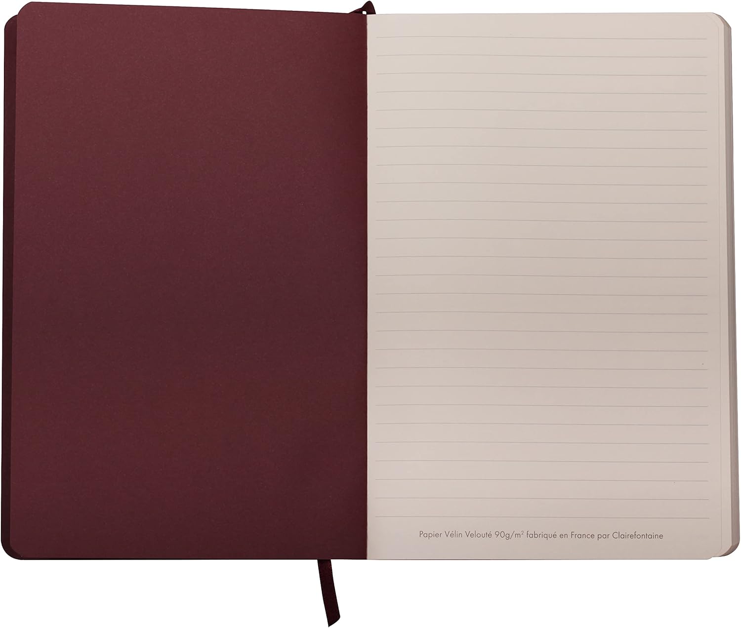 Imagine Produs Caiet A5 Clairefontaine Cuirise Softcover Cherry - Ivory Lined 7 mm - 144 pagini 90 g mp
