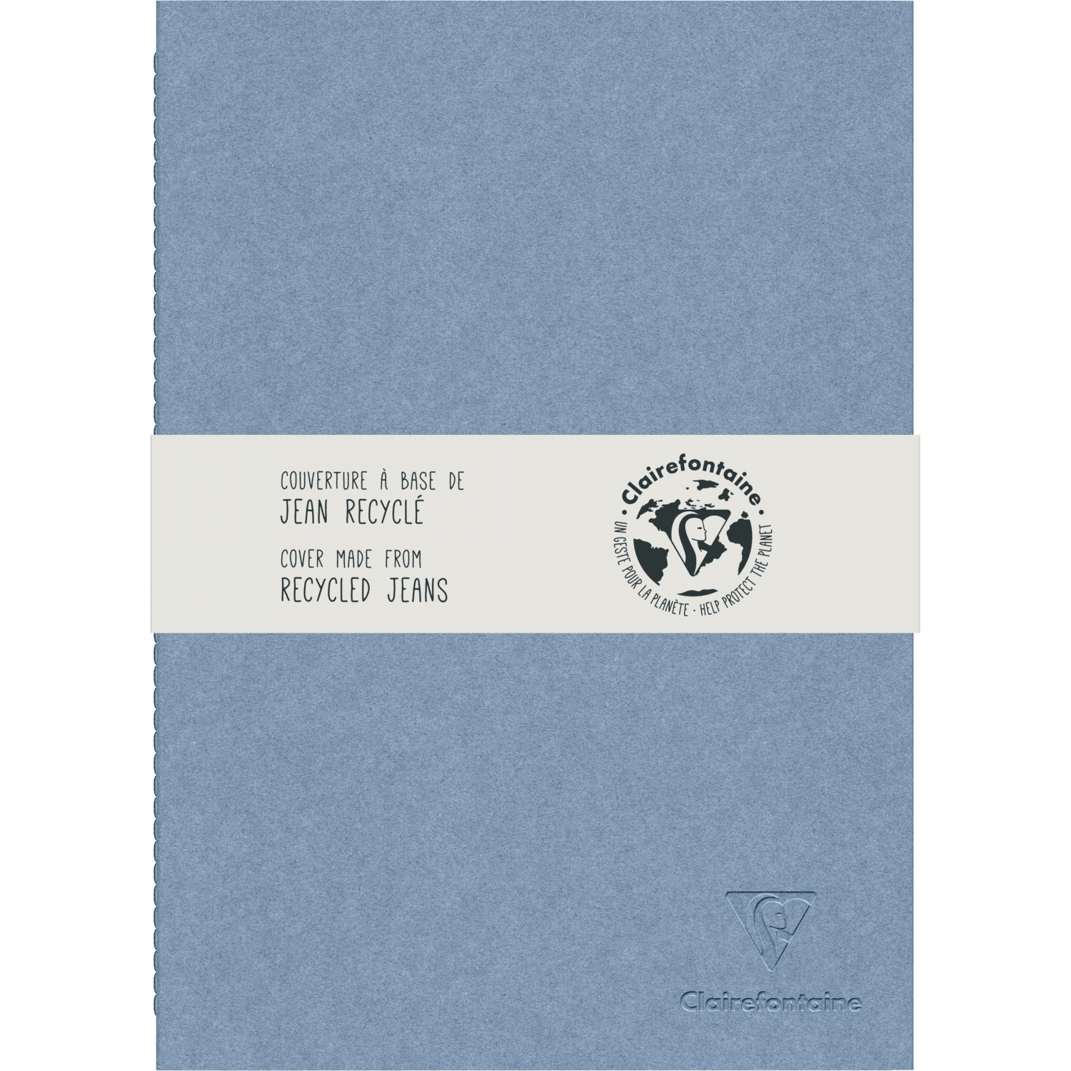 Imagine Produs Caiet A4 Clairefontaine Jeans Bleu - White Lined 8 mm - 96 pagini 90 g mp