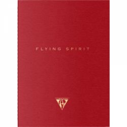 Caiet A5 Clairefontaine Flying Spirit Red - Ivory Lined 8 mm - 96 pagini 90 g/mp