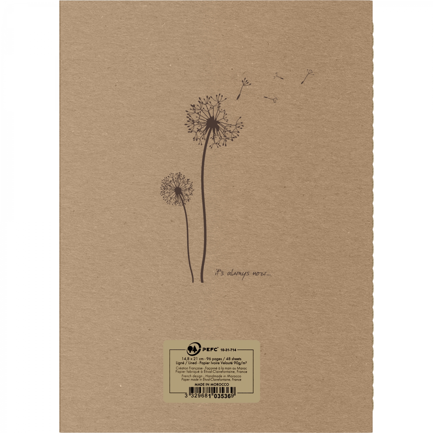 Imagine Produs Caiet A5 Clairefontaine Flying Spirit Beige - Ivory Lined 8 mm - 96 pagini 90 g mp