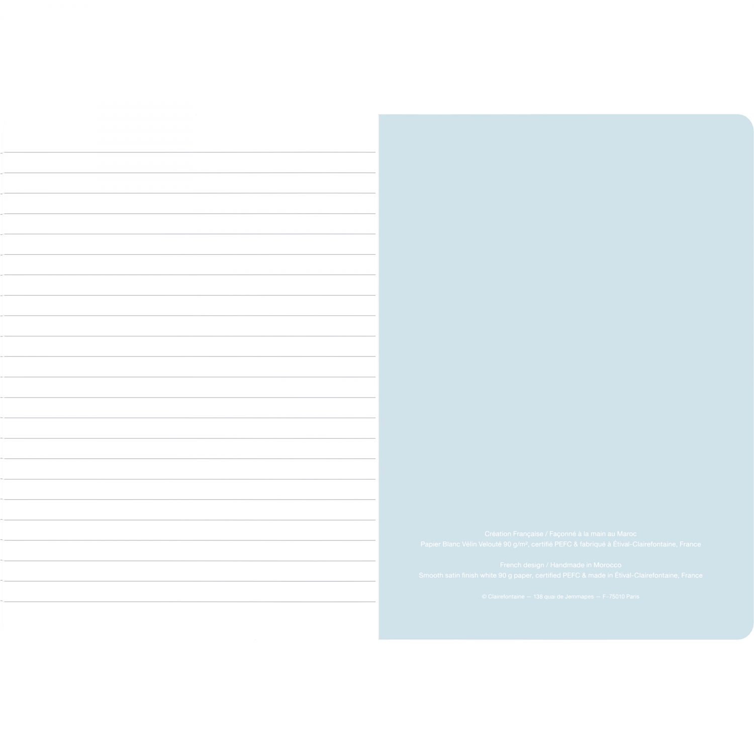 Imagine Produs Caiet A5 Clairefontaine Triomphe White Gold - White Lined 8 mm - 96 pagini 90 g mp