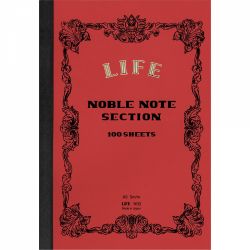 Caiet A5 Life Noble Note Section Red - Ivory Grid 5 mm - 200 pagini 84.9 g/mp - N33