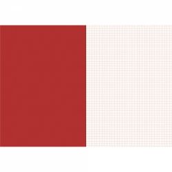 Caiet A4 Life Noble Note Section Red - Ivory Grid 5 mm - 200 pagini 84.9 g/mp - N31