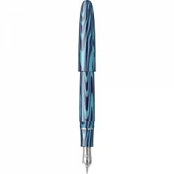 Stilou King Size 21k Nib Sailor King of Pens Ripple Blue Ebonite