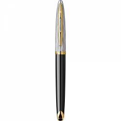 Stilou 18k Nib Waterman Carene SE DeLuxe Reflets De Paris Black GT