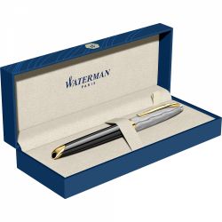 Stilou 18k Nib Waterman Carene SE DeLuxe Reflets De Paris Black GT