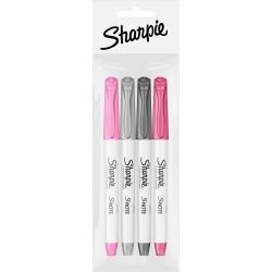 Set 4 Marker Coloring Chisel Sharpie S Note Assorted Colors Blush & Slate