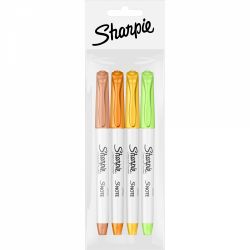 Set 4 Marker Coloring Chisel Sharpie S Note Citrus Burst Assorted Colors