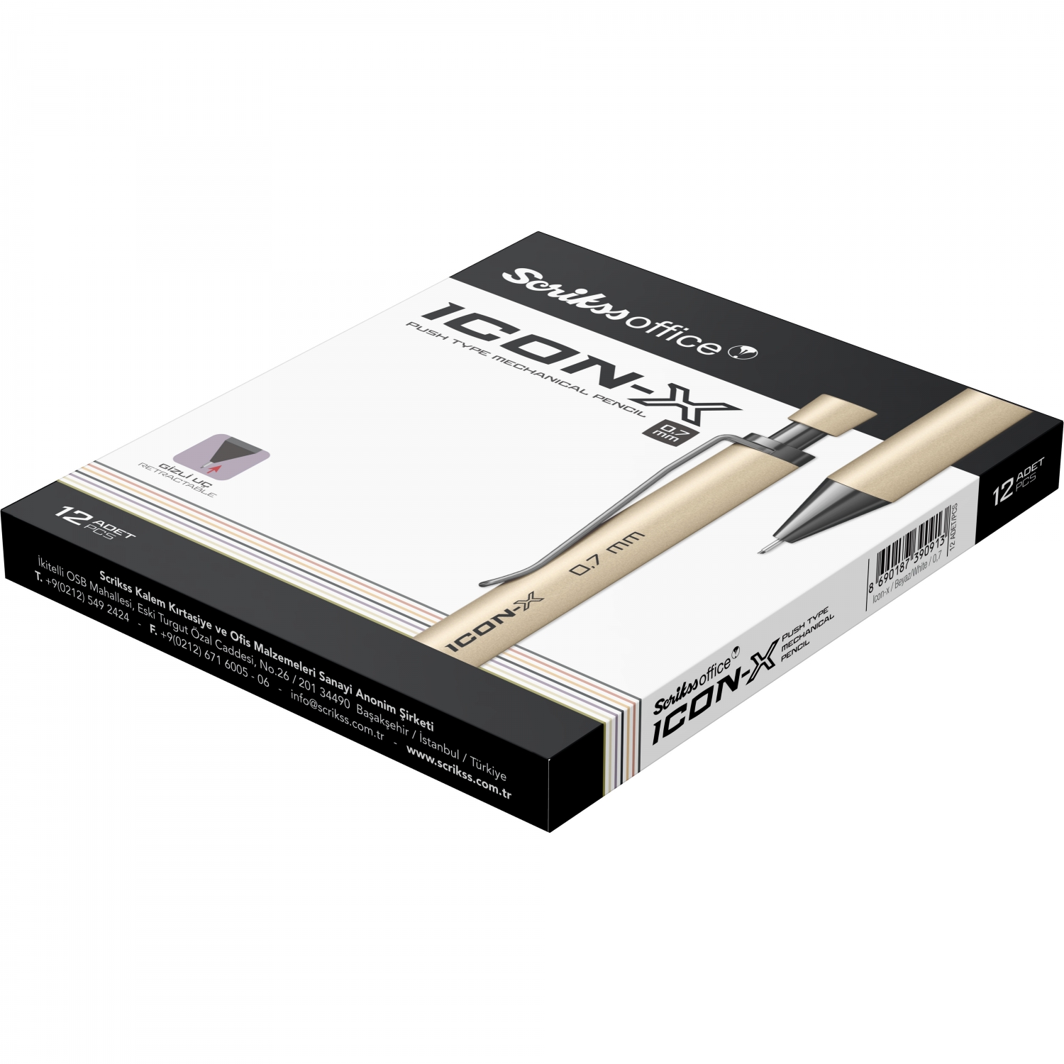 Imagine Produs Creion Mecanic 0.7 Scrikss Icon-X White BT