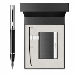 Roller Sheaffer 300 Glossy Black & Chrome CT + Cutie Cadou Sheaffer Mono cu Card Visit