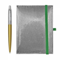 Pix Parker Jotter 125th Anniversary Edition Metallic Yellow + Notes pocket cu elastic