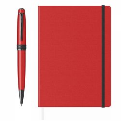 Pix Cross Bailey Matte Red BT + Caiet A5 Precision 206 Hardcover Velvet Red - Ivory Lined - 192 pagini 80 g/mp