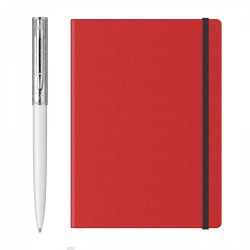 Pix Waterman Allure DeLuxe White CT + Agenda A5 Velvet Red