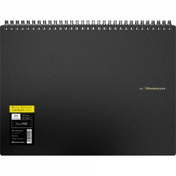 Blocnotes cu Spirala A4 Maruman Mnemosyne 180 Black - White Grid 5 mm - 140 pagini 80g/mp - N180A