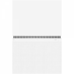 Blocnotes cu Spirala A4 Maruman Mnemosyne 180 Black - White Grid 5 mm - 140 pagini 80g/mp - N180A